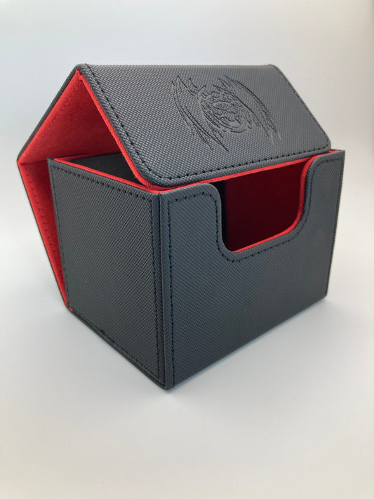 100+ Card Black & Red Spider Deck Box image 0